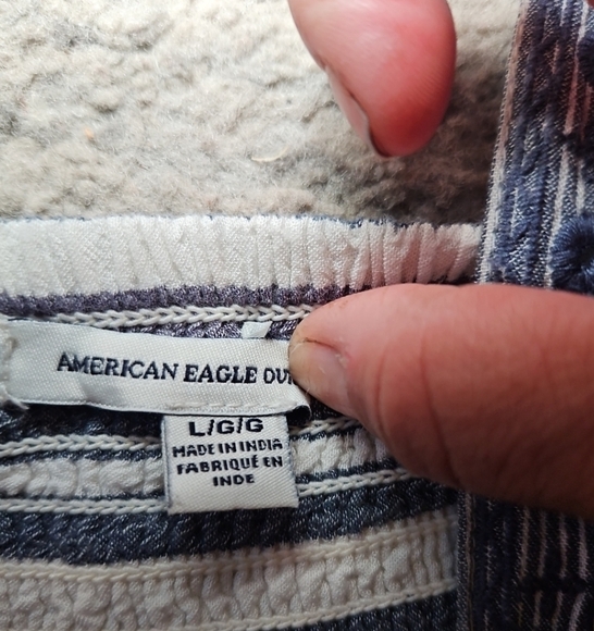 American Eagle Womens Blue And White Embroidered Cut Out Tank Romper L - Picture 7 of 10